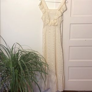 Vintage Cotton & Lace Prairie Ruffle Cottage Dress